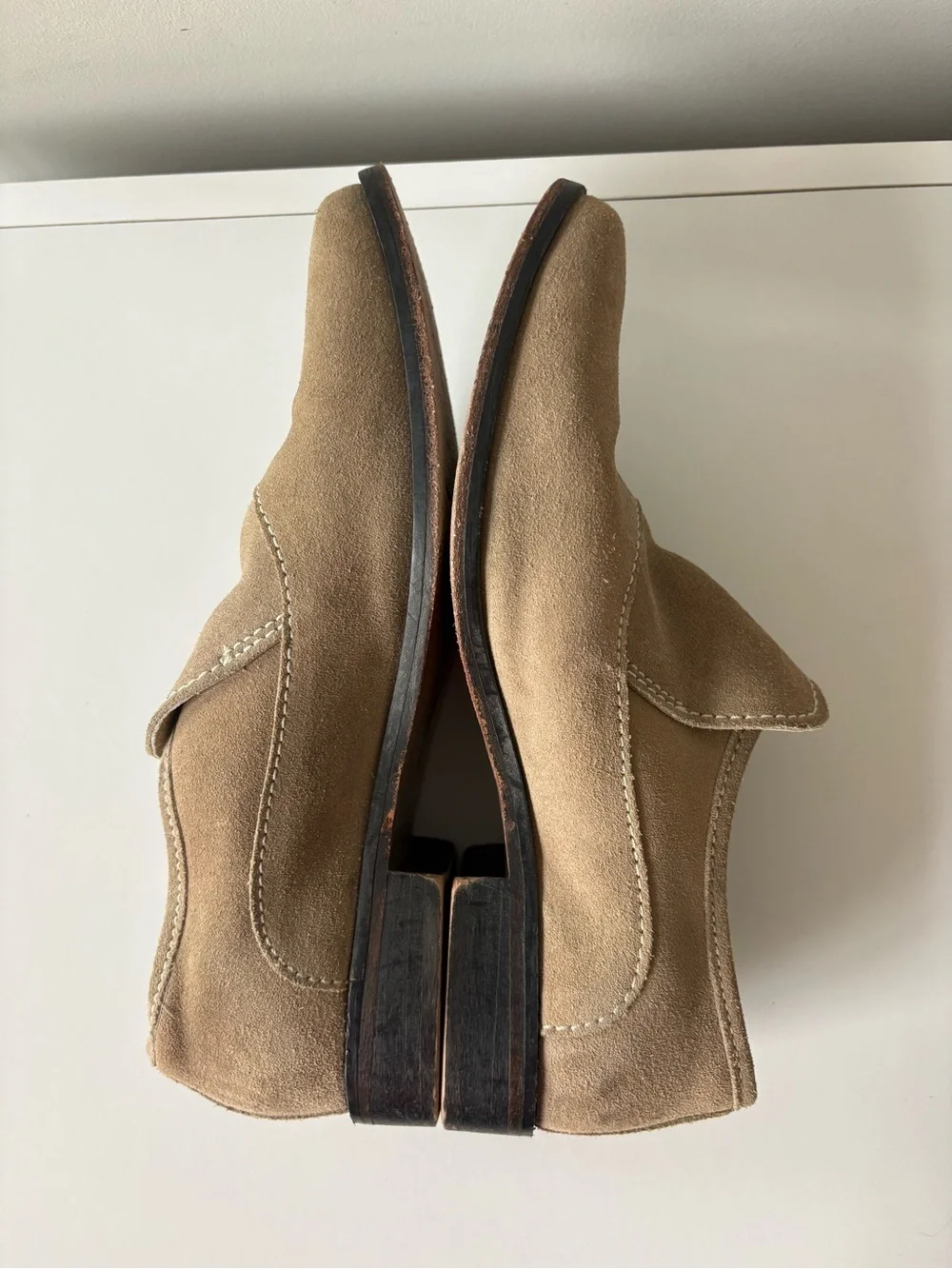FREE PEOPLE Brady Leather Suede Loafers Handcrafted Slip On Size 38